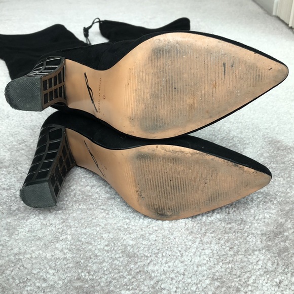 Barely Worn Brian Atwood Black Suede Over The Knee Boots - Picture 4 of 7